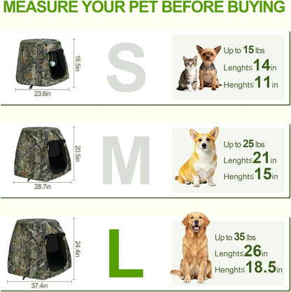 Dog Tent for Medium & Large Dogs, Pop Up Dog Playpen, Waterproof Pet Tent with Zipper & Ground Spike, Portable Pet Playpen for Camping Beach Outdoor/Indoor (Size L)