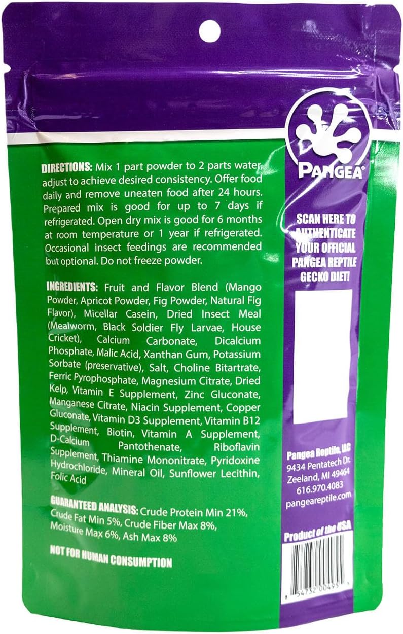 Pangea Fruit Mix Fig & Insects Crested Gecko Complete Diet 8 oz (1/2 lbs)