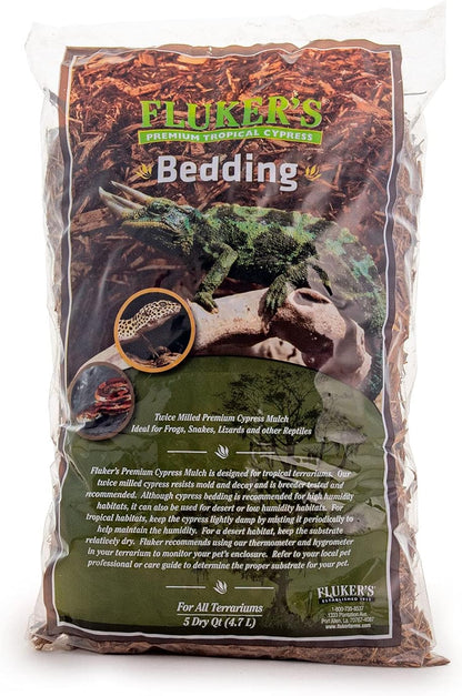 Fluker's Premium Tropical Cypress Bedding for Reptiles, 5 QT