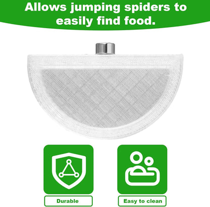 3pcs Jumping Spider Water Bowl with Magnetic, Leak-Proof Jumping Spider Food Feeding Dispenser Dish Enclosure Decor Accessories for Tarantula Mantis Small Reptiles and Pets (Half Round)