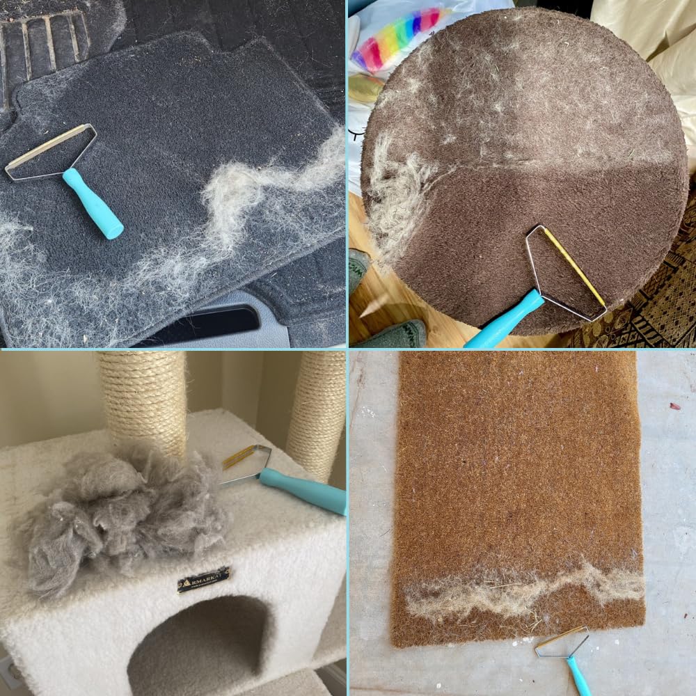Uproot Clean Uproot Cleaner Pro Pet Hair Removal Tool - Special Dog Hair Remover Multi Fabric Edge and Carpet Rake Cat Fur Remover for Couch, Pet Towers, Rugs, Cat Mats and Trunks & Much More