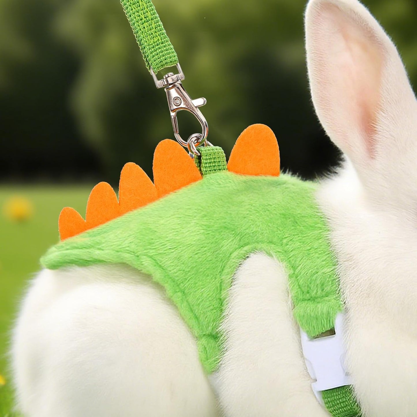 Ferret Harness and Leash Set Small Animals Vest Harness with Safe Bell Dinosaur Shaped Leash Set for Baby Rabbit Guinea Pig Teacup Chihuahua Mouse and Other Small Pet