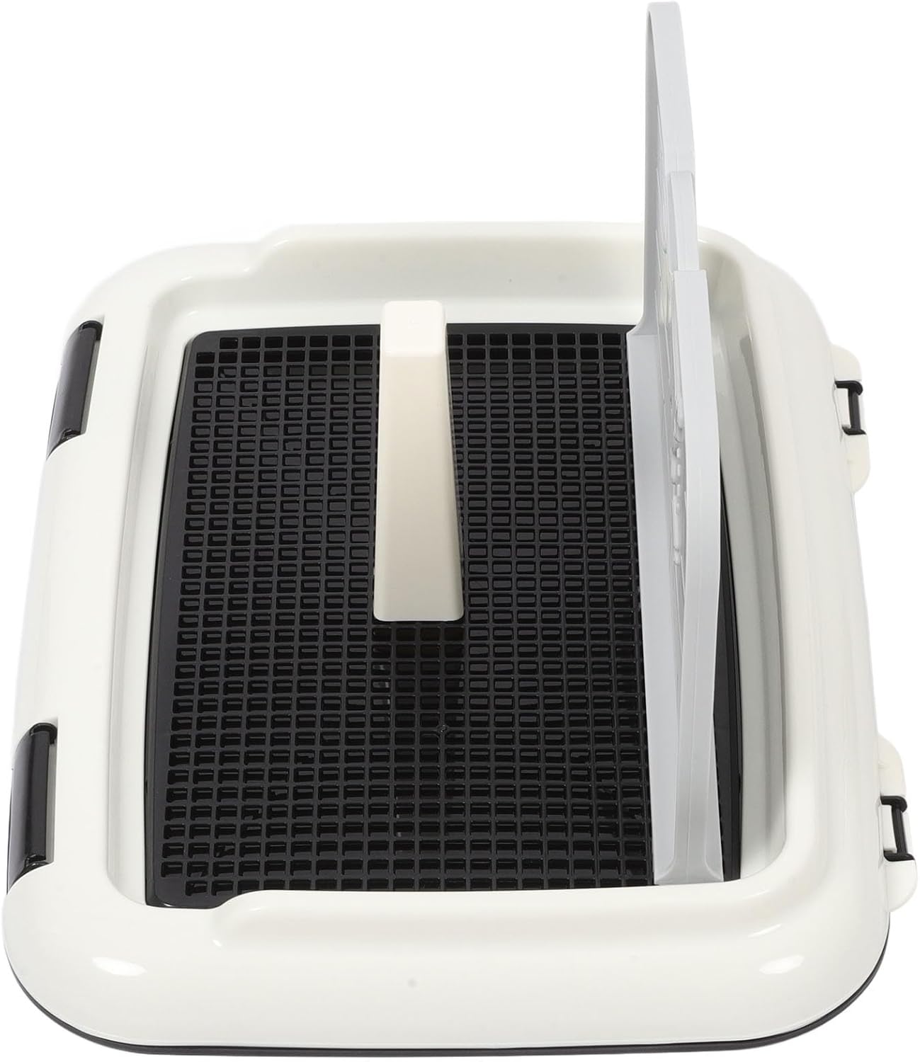 Dog Indoor Potty Tray with Wall Large Plastic Dog Toilet Training Pad Holder Anti-Slip Puppy Pee Tray