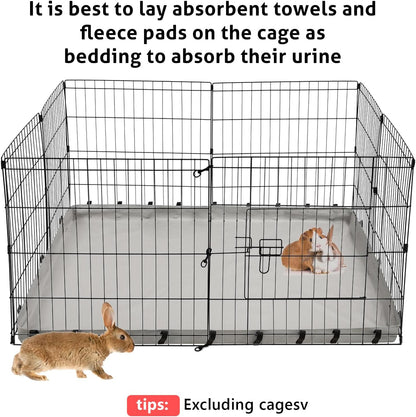 Guinea Pig Cage Bottom Tarp for C&C Grids Habitat Cage Panel, 47x24 inches Guinea Pig Cage Liner Base, Washable Small Animal Cage Bedding for Rabbits Hamsters Hedgehogs Ferrets Small Pets(No Cage)