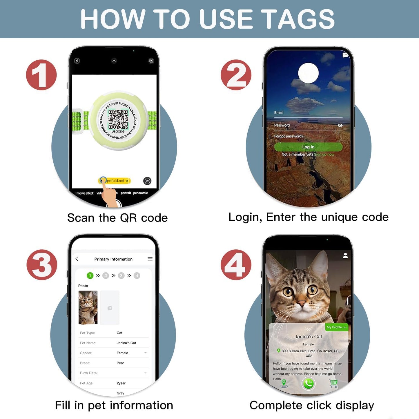 Waterproof Airtag Cat Collar, Lightweight Breakaway Cat Airtag Collar with QR ID Tag & Reflective for Apple Air tag, Hidden GPS Tracker Holder with QR Code Pet Name Tag for Cats, Kittens (9-13inch)