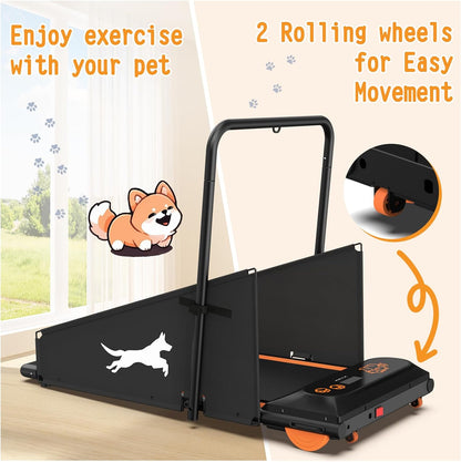 Dog Treadmill for Small & Medium Dogs, Pet Treadmill for Dogs up to 220lbs, Dog Pacer Treadmill for Healthy & Fit Pets - Dog Treadmill Run Walk