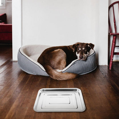 BESPORTBLE Heavy Duty Replacement Dog Crate Pan - Chew-Resistant Metal Tray for Pet Kennels Durable Floor Protection Easy Dogs and Cats 31cm X 21cm X2 cm