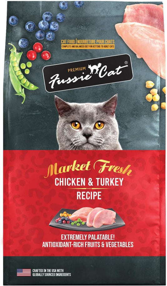 Fussie Cat Market Fresh Chicken & Turkey Recipe, Dry Cat Food, 3.5lb Bag