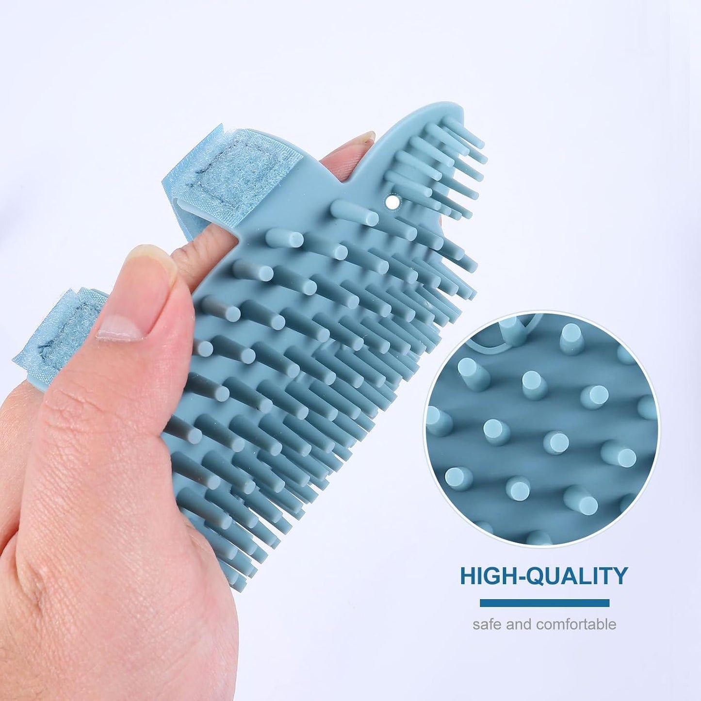 Silicone Cat Massage Comb and Grooming Brush Wall Corner Mounted Soft Pet Massage Tool for Cats Light Green Small Wet and Dry Use Hair Removal