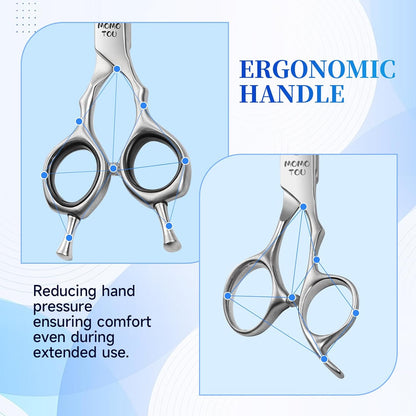 Dog Grooming Scissors Set 3 in 1 with Straight, Curved, Thinning Scissors and Comb Stainless Steel Dog Shears for Grooming Pets and Cats,Sharp and Durable