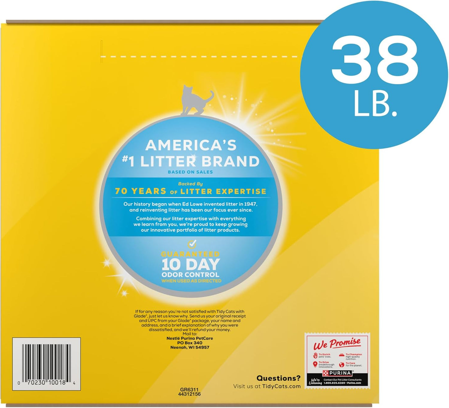 Purina Tidy Cats Clumping Multi Cat Litter, Glade Clear Springs - 38 lb. Box