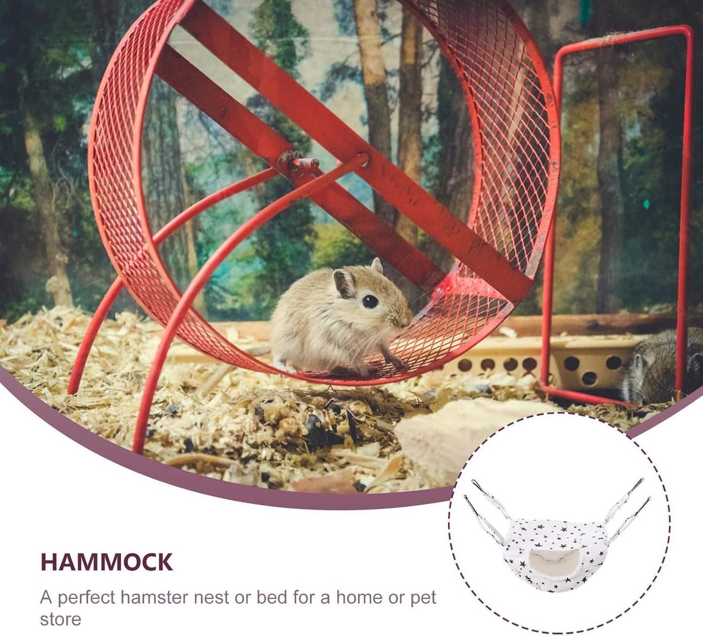Small Animal Hanging Bed and Pet Warm Hanging Hammock with Light Star Pattern Soft Cozy Sleep Nest for Small Animals Cage Accessory