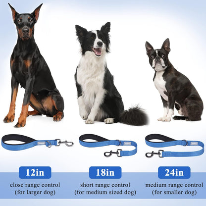 VIVAGLORY Dog Fleece Coat + Short Dog Leash, Easy to Take on and Off, Padded Neoprene & Heavy Duty