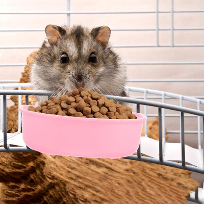 Hanging Plastic Pet Bowl for Cats and Small Dogs, Round Puppy Feeding Dish with Kennel Mount, Practical Lightweight Water and Food Holder for Travel and Home Use