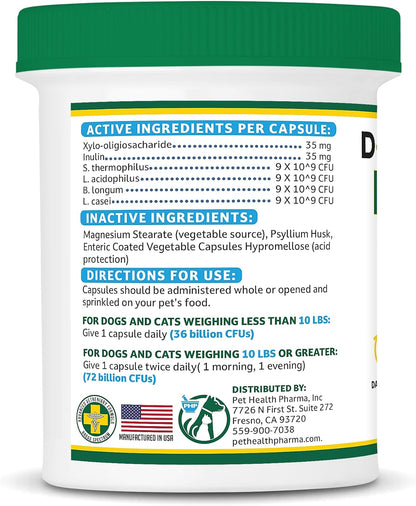 NEPHROMAX™ Synbiotic Capsules Dogs Cats (240 Caps)- Kidney Support Supplement for Cats & Dogs, Probiotics & Prebiotics for Digestive Health, Small & Easy-to-Swallow Capsules Made in The USA
