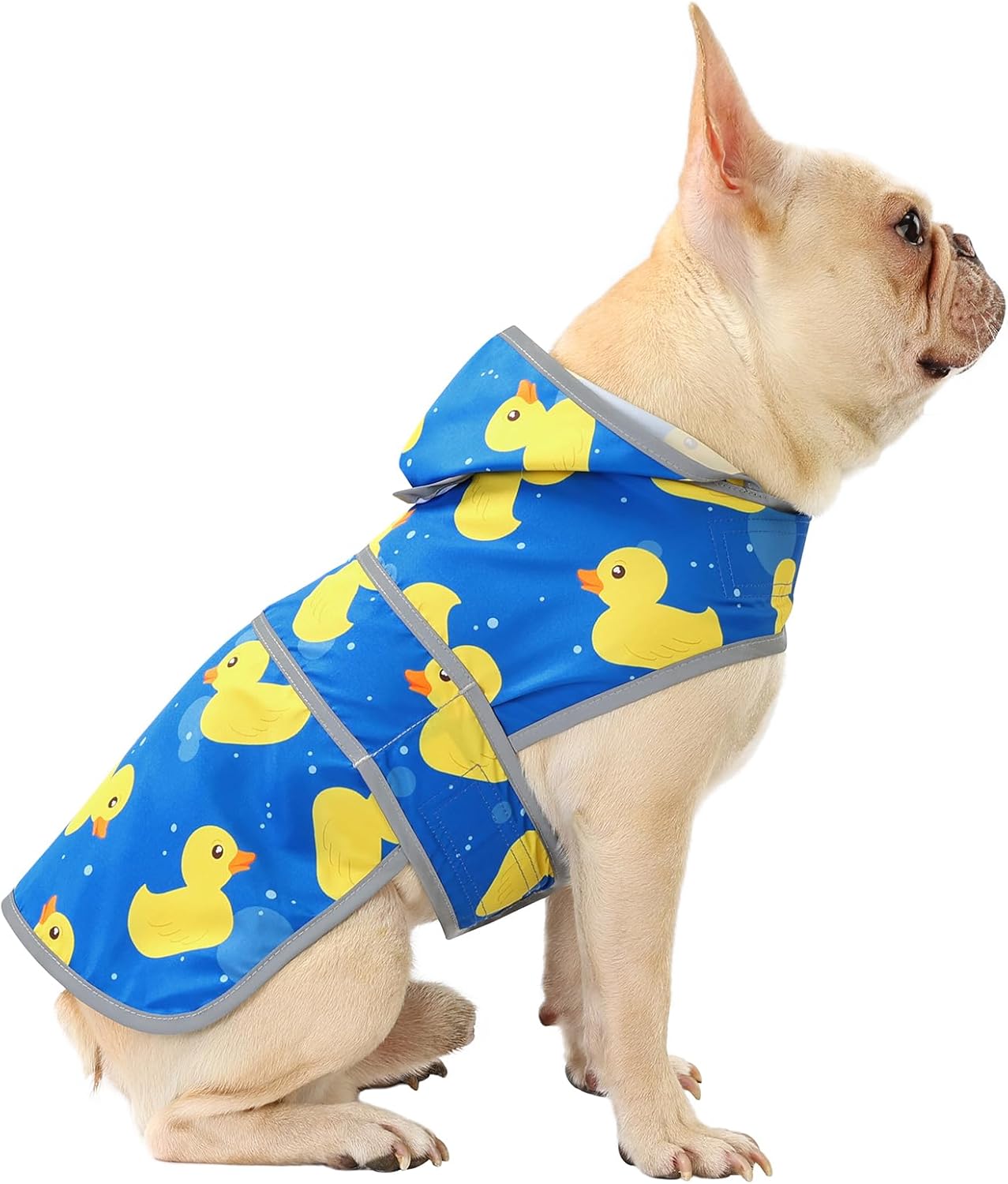 Dog Raincoat Hooded,Waterproof Rain Coat for Dogs with Adjustable Belly Strap,Reflective Strips, Lightweight Slicker Poncho Rain Jacket for Small Medium Large Dogs