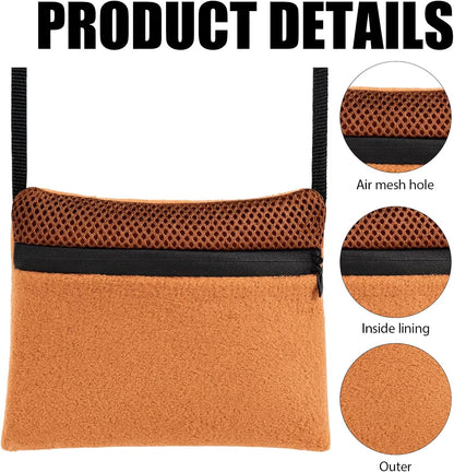 Sugar Glider Pouch, Sugar Glider Bonding Pouch, Comfortable Small Animal Carrier with Brown Leash, Soft Fleece Material, Durable Nylon Leash, Perfect for Travel and Bonding