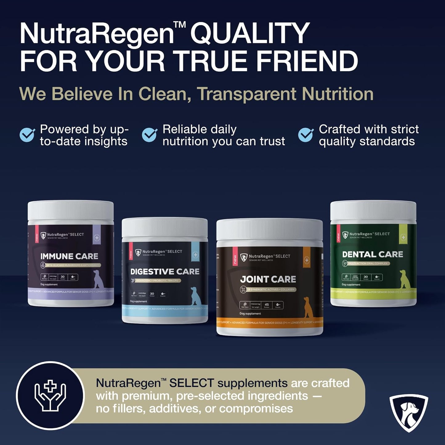 Select Digestive Senior Dog Probiotic Powder 30 Servings | Beef Flavored Dog Probiotics for Digestive Health, Supports Gut Health, Scratching, Itchy & Dry Skin, Allergies 2.1 Oz | 7 Bn CFU