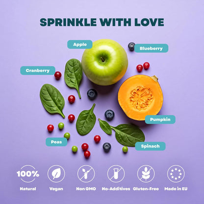 Natural Dog Skin and Coat Supplement - Dog Food Topper with Fruits & Vegetables - Freeze-Dried Meal Enhancer with Antioxidants, Vitamins & Nutrients - Easy-Mix Formula for All Breeds & Ages