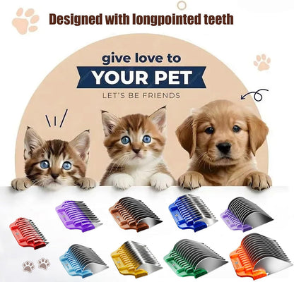 Wide Clipper Guard Attachment for A5 Type Wide Blade, Compatible with Andis, Wahl, Oster, Pet Grooming Attachment, Stainless Steel Professional Comb (3mm or 1/8")