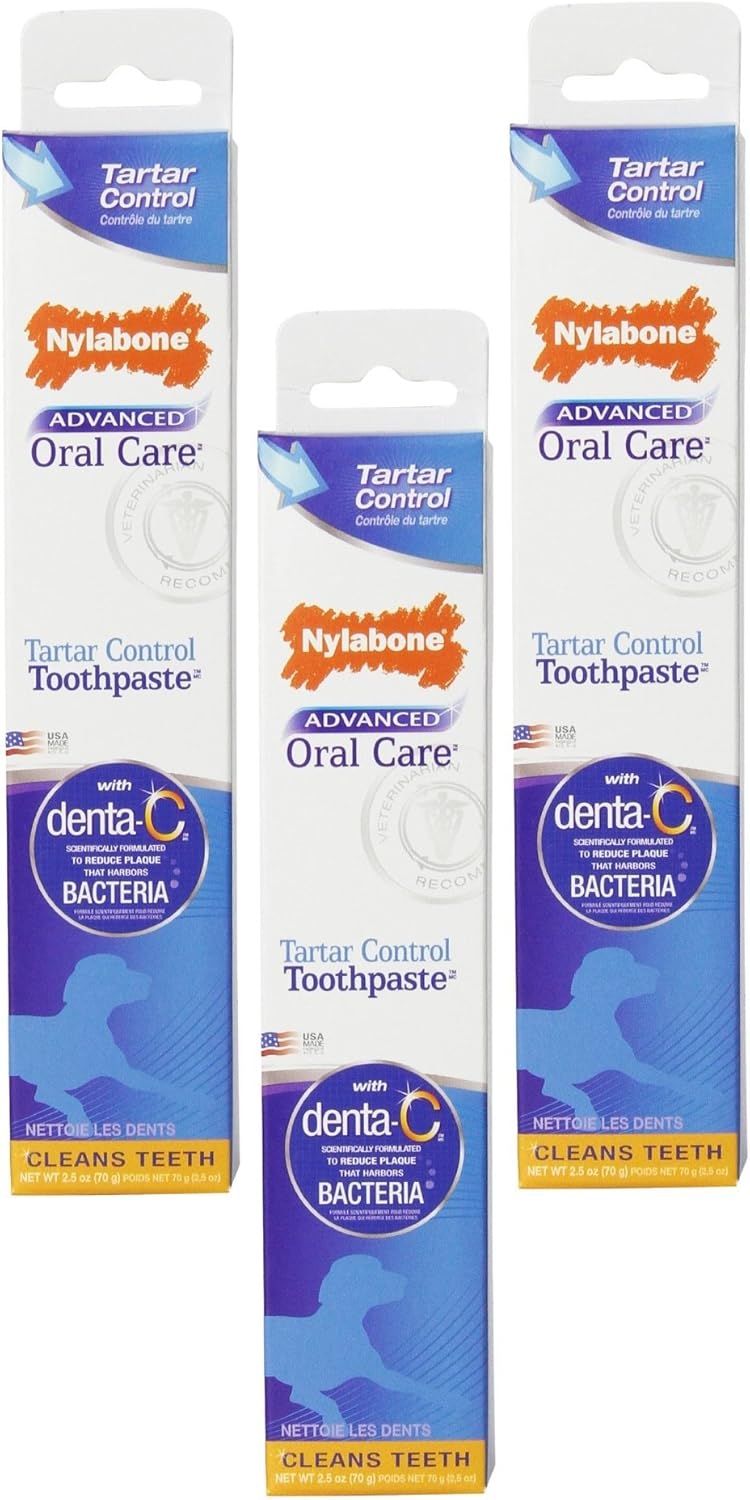 Nylabone Dental Advanced Oral Care Tartar Control Toothpaste (Pack of 3)