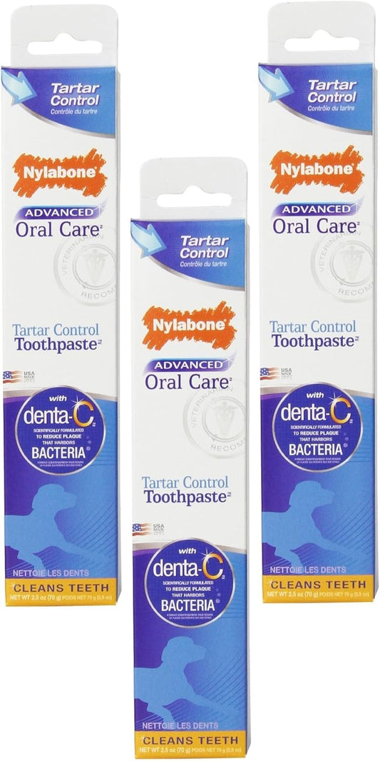Nylabone Dental Advanced Oral Care Tartar Control Toothpaste (Pack of 3)