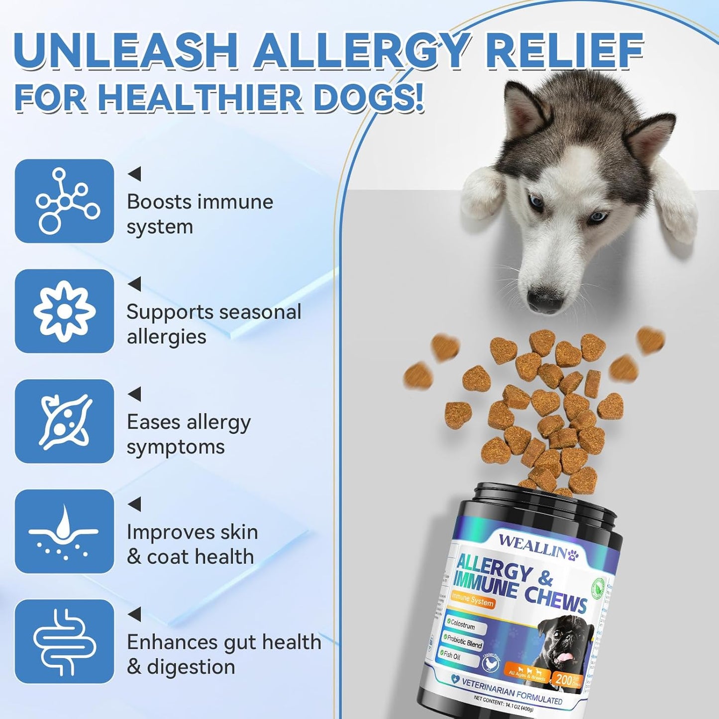 Dog Vitamins & Dog Allergy Relief Chews