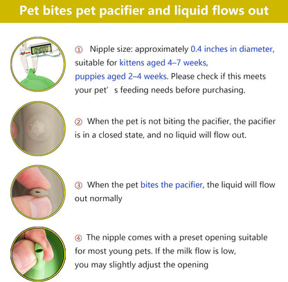 Puppy Bottles for Nursing,Puppy Milk feeders for Multiple Puppies Nipple,Puppy Feeder Milk Bowl,Feeder Bowl for Kittens,Grey