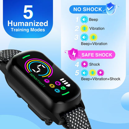 Bark Collar, 2 Pack Dog Bark Collar for Large Medium Small Dogs, Rechargeable Anti Barking Device for Dogs, Smart Training Collar with Beep Vibration 5 Sensitivity, Dog Bark Deterrent Devices