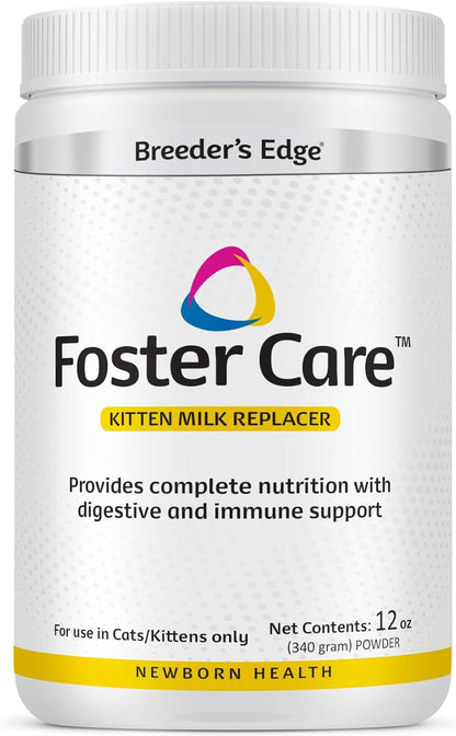 Breeder's Edge Foster Care Feline - Powdered Milk Replacer - for Kittens & Cats - 12oz