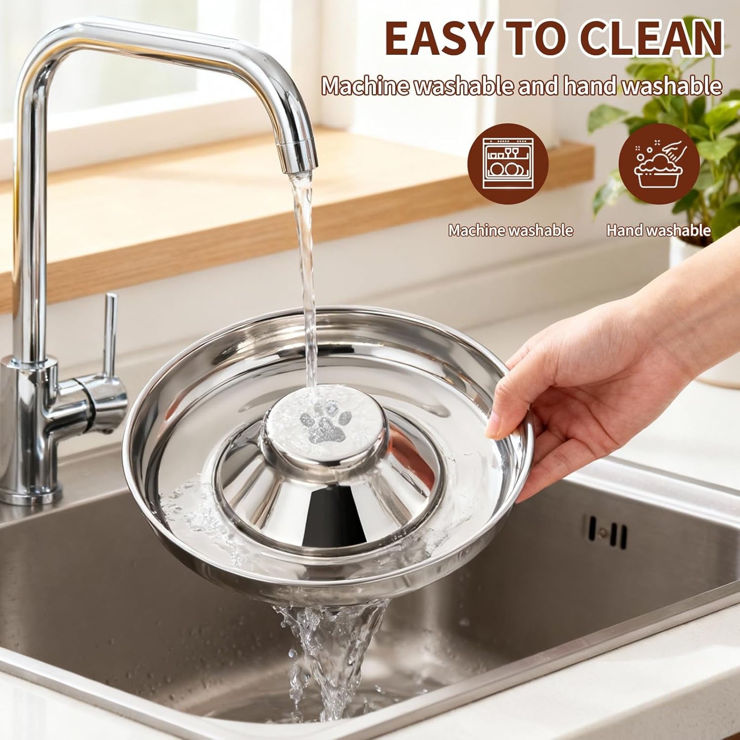 Stainless Steel Dog Bowls, Thickened Durable Replacement Bowls,Slow Feeder Pet Bowl for Cat or Dog Food or Water Dish