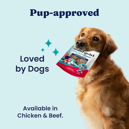 Solid Gold Meatball Dog Food Toppers for Dry Food- High Protein Beef Meatball Topper for Dogs - Complete Meal, Meal Mix in or Soft Dog Treats - Supports Gut Health - 3 Pack *Refrigerate After Opening*