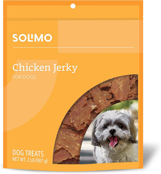 Amazon Brand - Solimo Chicken Jerky Dog Treats, 2 pounds (Packaging May Vary)
