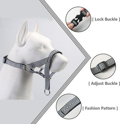 Gentle Dog Head Collar with Soft Nylon, Breathable Head Halter for Small Medium Large Dogs, Prevent Pulling Barking(S,Black)