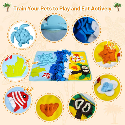 Dog Sniff Snuffle Mat for Dogs Small Puppy Breed Includes Slow Lick Mat, Interactive Dog Puzzle Toy for Boredom, Dogs Sniffing Training Mat for Enrichment with Non-Slip Bottom