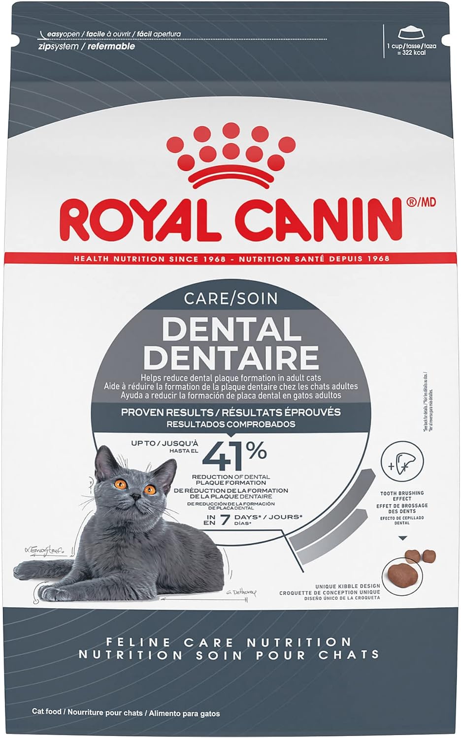 Royal Canin Feline Care Nutrition Dental Care Adult Dry Cat Food, 6 lb Bag