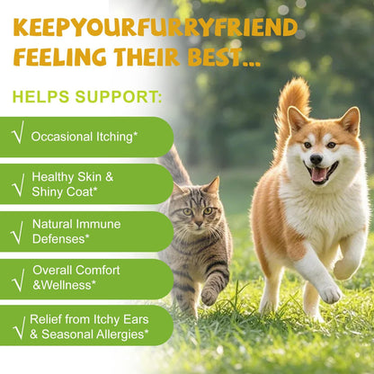 Dog Multivitamin, Dog Multivitamin Liquid Drops Supplements, Dog Vitamins for Support Skin & Coat, Heart Health, Bones, Joint, Immune System Support, 60ml