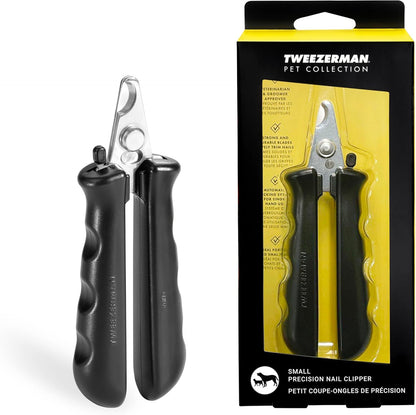Tweezerman Small Nail Clippers for Dogs & Cats, Manual Professional Dog & Cat Nail Trimmer with Ergonomic Handle