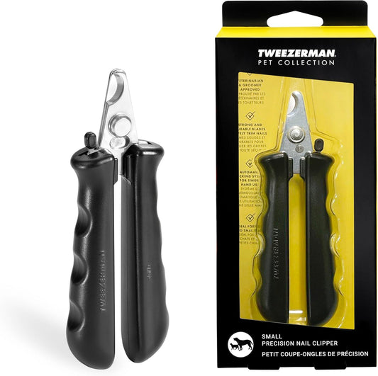 Tweezerman Small Nail Clippers for Dogs & Cats, Manual Professional Dog & Cat Nail Trimmer with Ergonomic Handle