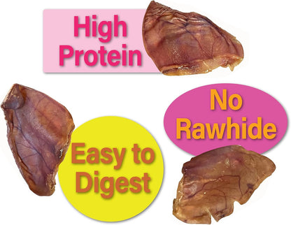 Scoochie Pet Brazilian Pig Ears - All-Natural Dog Chews, Pig Ears for Dogs, Chemical-Free, Long-Lasting Treat - 75 Count