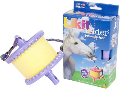 Likit Holder Purple | Stable Toy for Horses, use Horse Treats | Help Horse Boredom | Purple