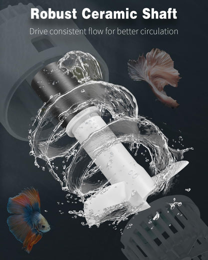 Pawfly Wave Maker for Aquarium, 500 GPH Aquarium Powerhead, Quiet Submersible Wavemaker for Fish Tanks up to 35 Gallons, Water Circulation Pump with Strong Suction Cup Base
