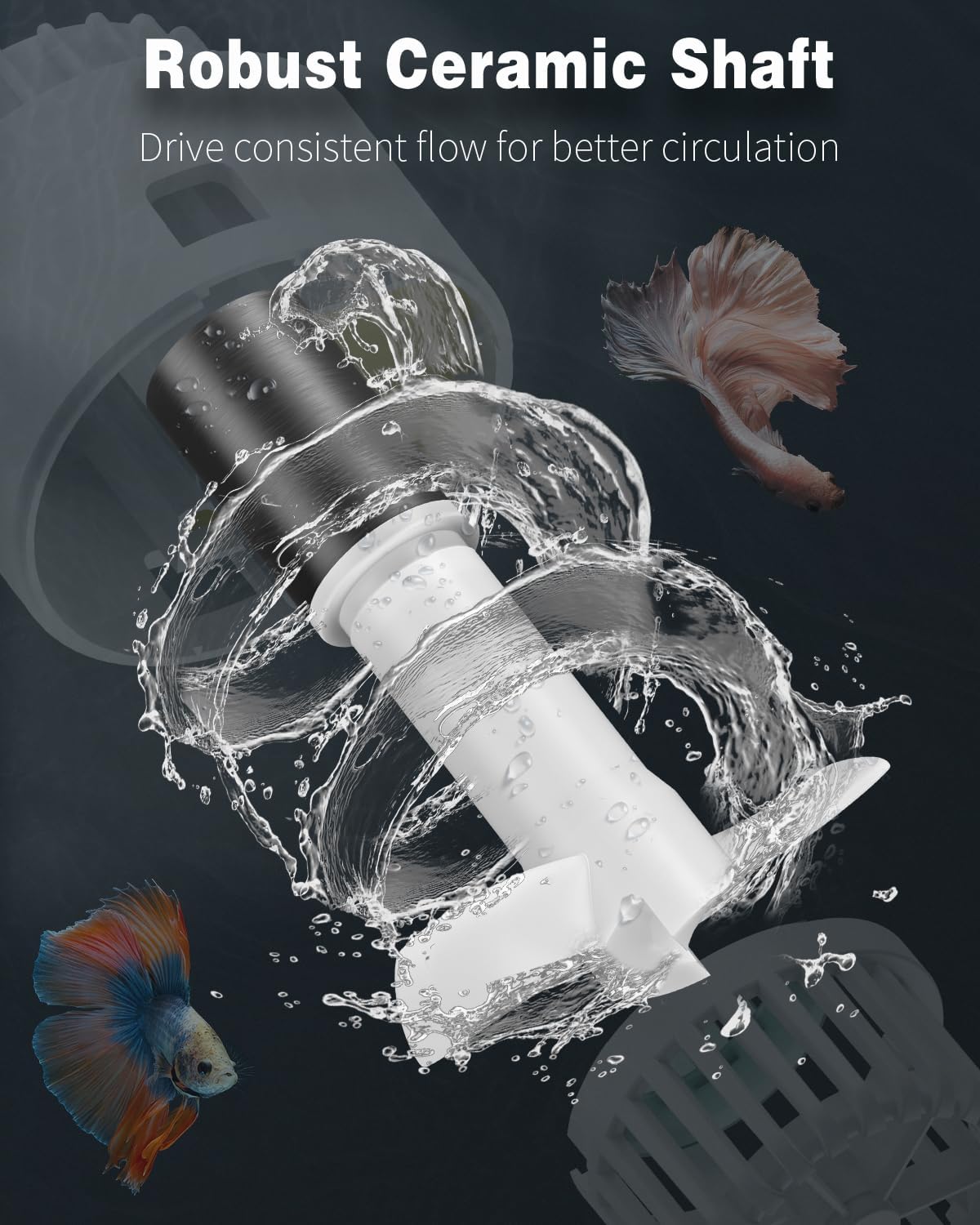 Pawfly Wave Maker for Aquarium, 500 GPH Aquarium Powerhead, Quiet Submersible Wavemaker for Fish Tanks up to 35 Gallons, Water Circulation Pump with Strong Suction Cup Base