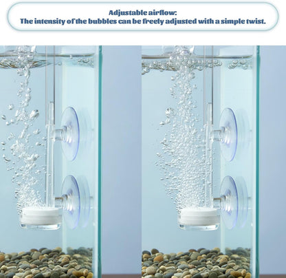 1 Inch Small Fish Tank Air Bubble Stone Aquarium Air Stone Disc High Dissolved Bubbler Airstone for Fish Tank Small Bucket(No Pumps and Tube)