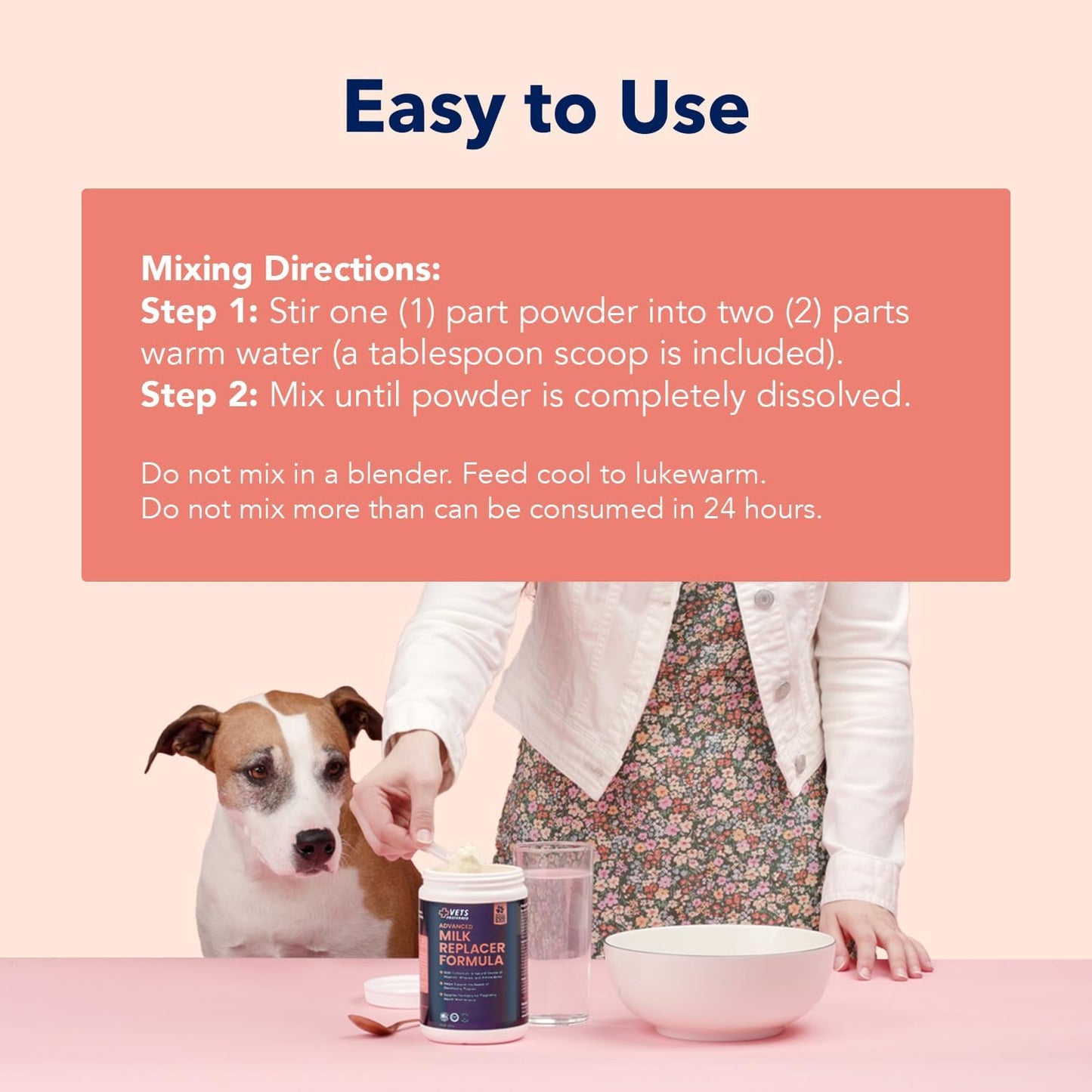 Vets Preferred Puppy Milk Replacement Formula - Dog Milk Replacer Powder Supplement for Pregnant, Lactating, Aging Dogs - Enriched with Colostrum - Nutritious Nursing Formula for Puppies - 12 Oz