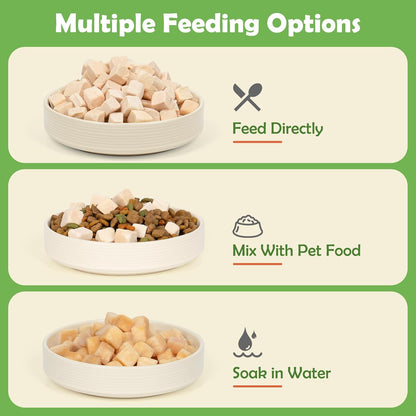 MON2SUN Freeze Dried Chicken Cat and Dog Treats, Single Ingredient Natural and Healthy Dog Snacks, High Protein Training Treats & Food Topper, 10.6oz