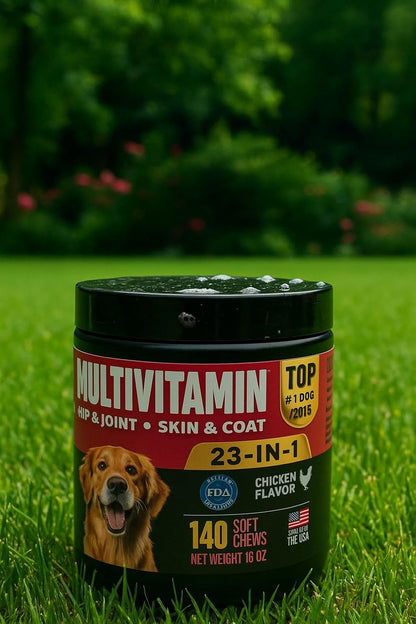 Dog Multivitamins Chewable with Probiotics - Dog Vitamins and Supplements - 140 Treats - Senior & Puppy Multivitamin for Dogs - Hip & Joint Support - Immune Health, Skin, Heart, Digestion, Probiotics