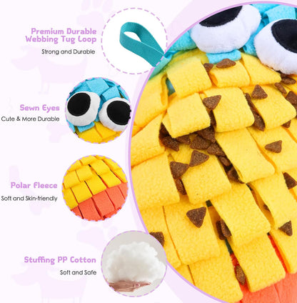 Dog Tug Toy, Squeaky Dog Toys with 2 Handles, Perfect for Interactive Tug of War, Fetch & Puppy Training, Durable Pull Rope Toy for Small Medium Dogs (Yellow)