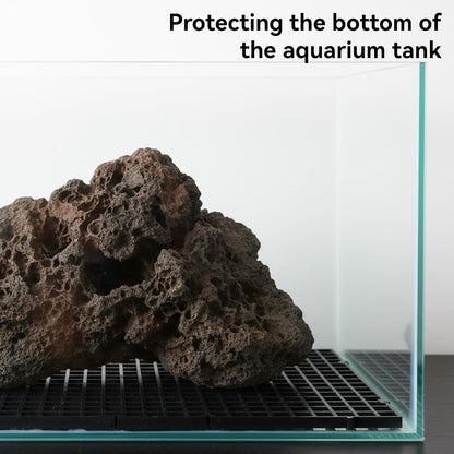 16 Pieces 5.9x11.8in (15X30cm) Aquarium Grid Plastic, Aquarium Fish Tank Divider Egg Crate Aquarium Black Filter Bottom Tray for DIY and Protection Aquascaping