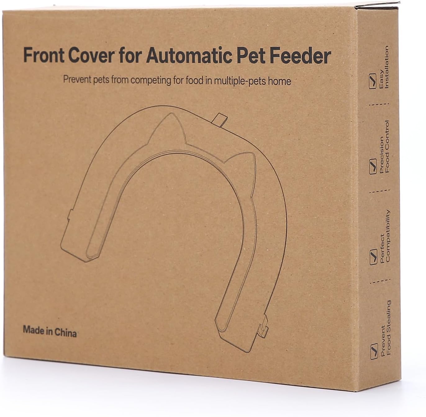 Front Cover for Automatic Micro Chip Pet Feeder, Prevent Pets Competing for Food in Multiple Pets Home, Avoid Food Stealing from Other Cats and Dogs, Precise Diet Control of Each Pet